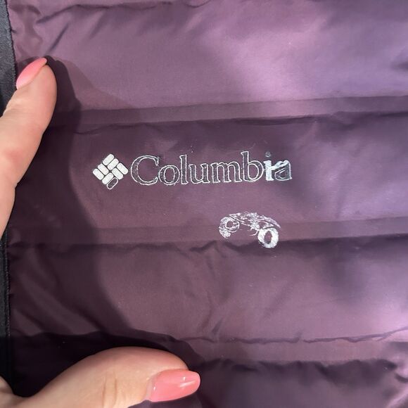 Columbia Women’s Puffer Jacket Extra Small Purple Warm Layering Zip Pockets - Picture 7 of 16